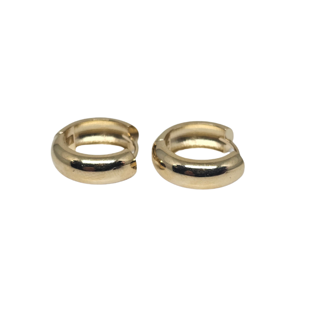 14k Yellow Gold Huggies