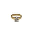 14K Gold Solitaire Engagement Ring with 2.03ct Radiant-Cut VS Clarity EF Color Lab Diamond