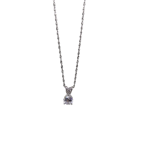 Collier 1.50ct zirconia en or 10k