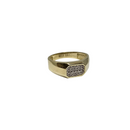 10k yellow gold ring with zirconia MBS-803