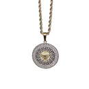 Chaîne câble en or 10k + méduse médaillon en or 10k mab-506