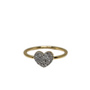 10k 0.12ct heart ring