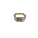 Men’s Zirconia-Accented Ring with Greek-Inspired Design
