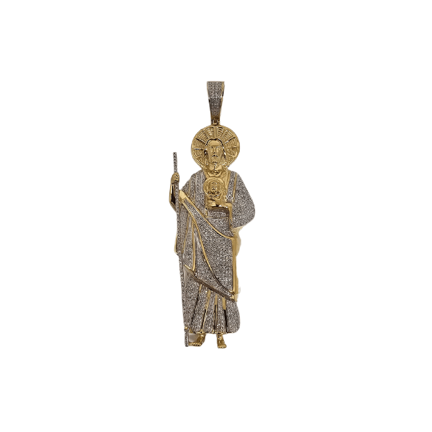 10k  Saint Jude Pendant  0.90ct Diamonds i NEW