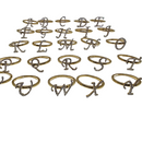 10k 0.15ct-0.25ct Letters Diamonds Rings