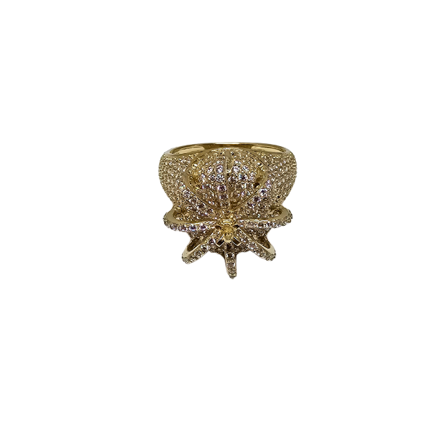 10K Gold Crown  Ring New cali-113