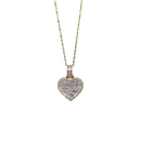 Collier 10k Coeur baguettes 1,57ct de diamants