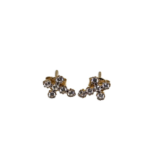 10k Cross Earring Yellow Gold