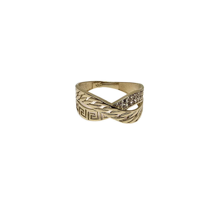 Bague inifini style greek  en or Pour femmes 10K WCR0020