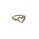 Bague en or jaune 14 carats avec diamants naturels de 0,10 carats