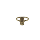 Protective Grace: 10K Yellow Gold Hamsa Ring