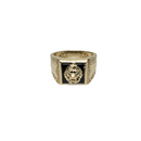 Greek Legacy: 10K Gold Greek Design Comfort-Fit Men’s Ring