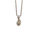 10K Yellow Gold Grenade Pendant with Rope Chain – Unleash Bold Style
