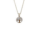 Chaîne en or 10k avec pendentif en or jaune Arbre de vie Nouveau