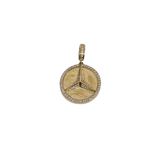 10k Gold pendant Mercedes  New