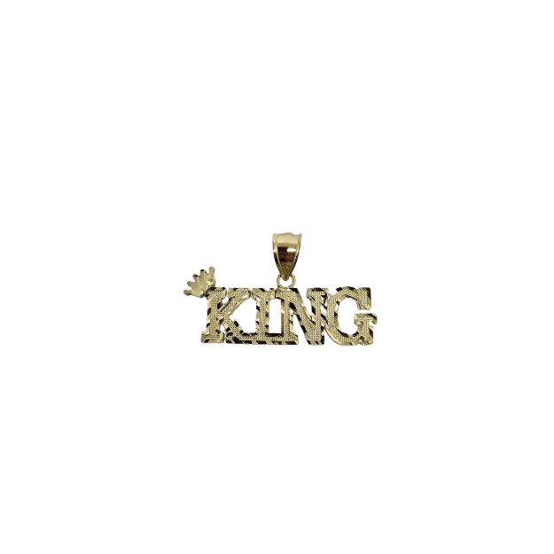10k Gold King Pendant New