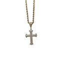 10K Gold  Rope Chain +10K Gold Cross