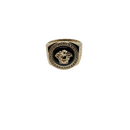 Real Power: 10K Yellow Gold Men’s Ring with Greek Medusa Design