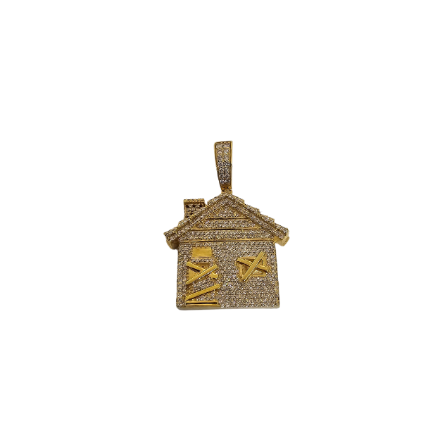 10k Trap House Pendant  2.00ct Diamonds i NEW