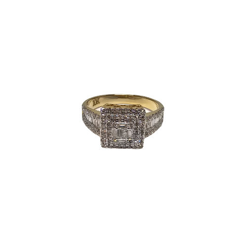 Bague de fiançailles en or 0K avec 1,00ct de diamants