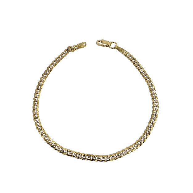 3mm  Bracelet Solid Full 10K Yellow Gold MBS-1076