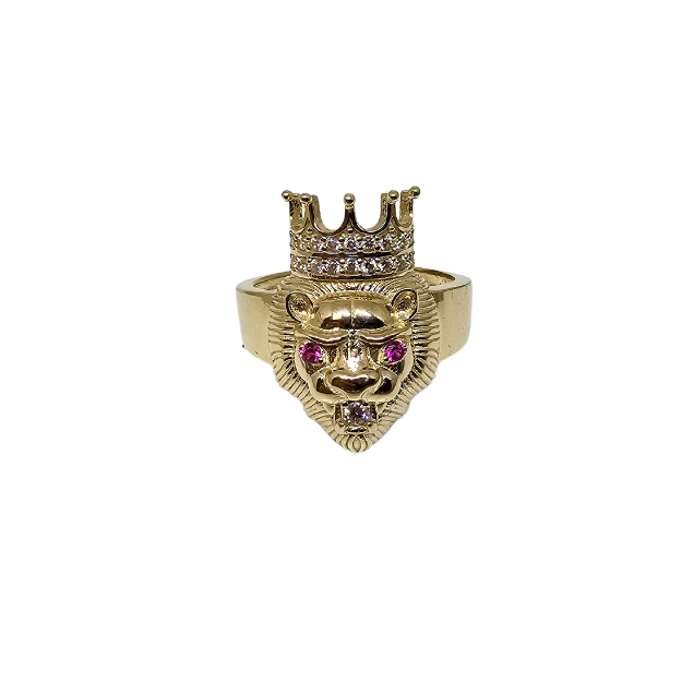 10K Gold Lion King Ring New cali-120