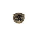 Golden Heritage: 10K Yellow Gold Men’s Ring with 50 Pesos Coin Design