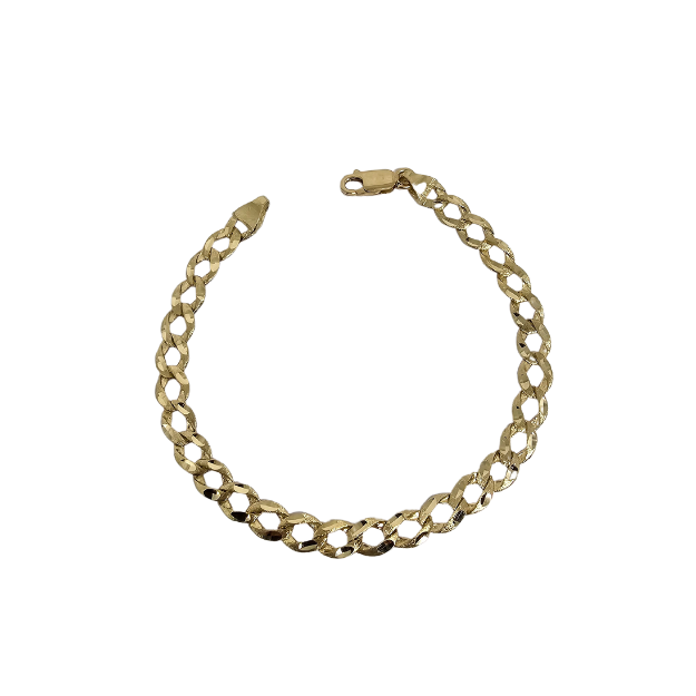 10K 6mm Curb Bracelet  Gold MBS-1080