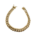 Exquisite 14K Gold Cuban Link Bracelet ., 9.20mm Thickness