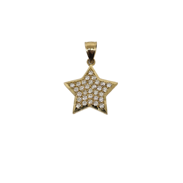 10k Gold pendant Star  New