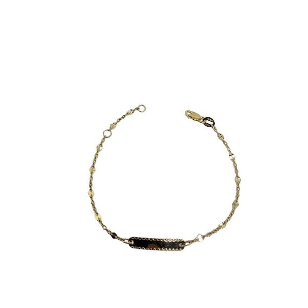 2MM 10K Yellow Gold Baby Bracelet MBS-1090