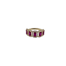 10k pink square stones yellow gold