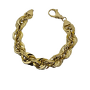 Bracelet de chaîne de 15 mm en or jaune 10K pour hommes ASK-1149