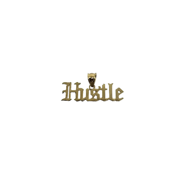 10k Gold Hustle Pendant New