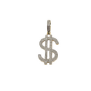 10k Dollar Sign 0.40ct of Diamonds