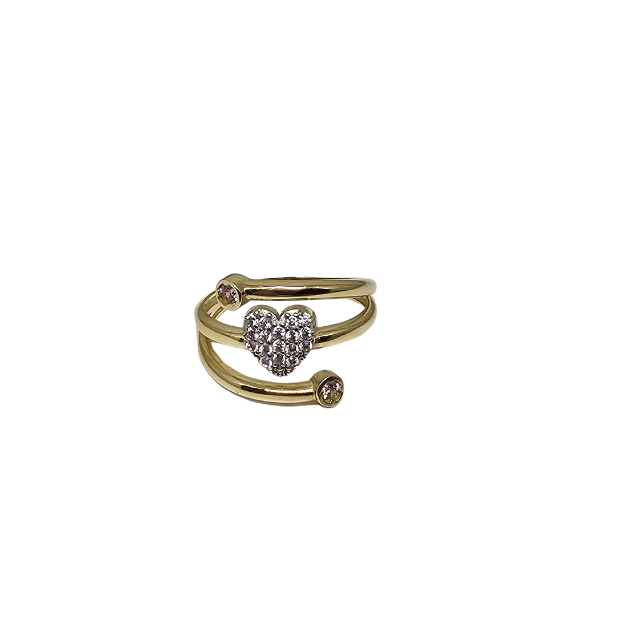 10k Gold Heart Women Ring New