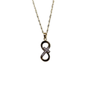 10k Gold Chain with Yellow Gold Infinity&Cross  pendant New