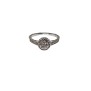 Delicate Round Diamond Ring in 14K White Gold with 0.31ct Natural Diamonds