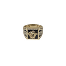 Bague Méduse en or 10K avec motif de clé grecque
