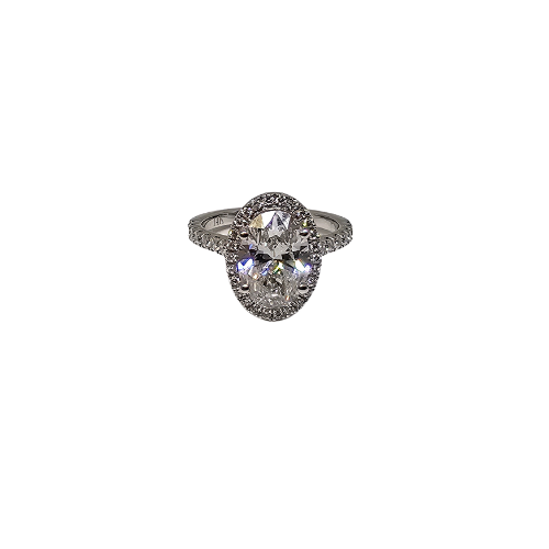 14k Bague ovale 3.76ct Vs Diamants