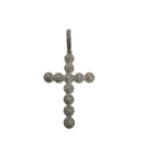 Elégant pendentif croix en or blanc 10K avec 1,50 CT de diamants naturels
