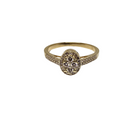 Jolie bague en or jaune 14 carats avec diamants naturels de 0,32 carats