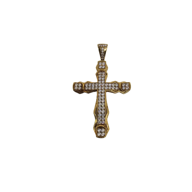 10k Gold Cross Pendant Romeo