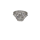 Bague de fiançailles en or blanc 14K avec 5,09 ct au centre et 7,34 ct de diamant LAB VS