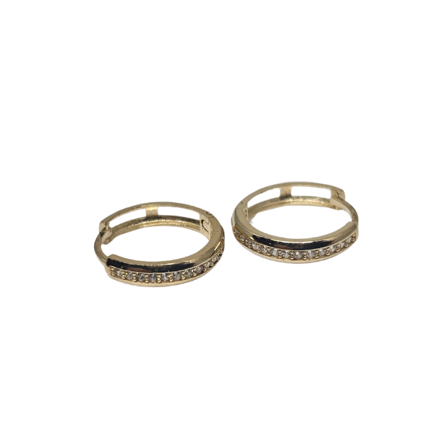 14k Yellow Gold Huggies