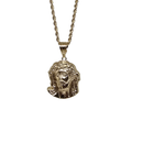Rope Chain 10K Gold  +Jesus Pendant 10K Gold