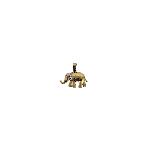 10k Gold pendant Elephant  New