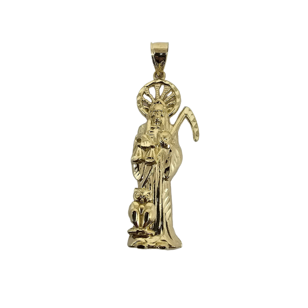 10k Gold Reaper Pendant New