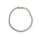 10k 2.6mm Ice Bracelet 2 tonnes Nouveau