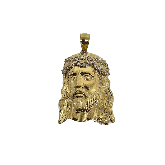 10k Gold Jesus Pendant New